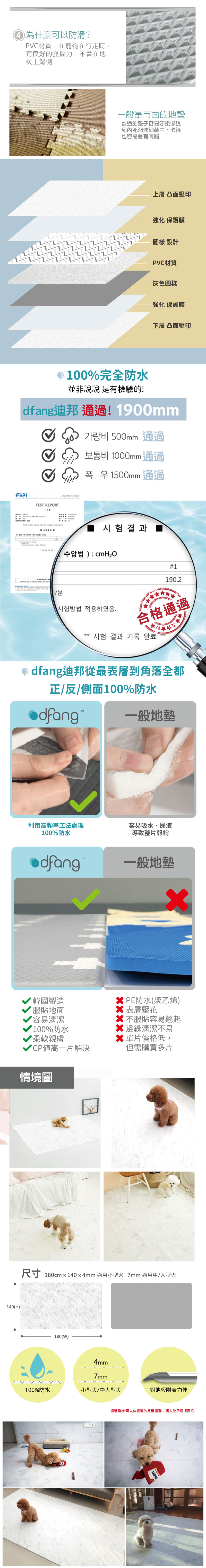 韓國製 dfang迪邦 寵物降溫遊戲地墊-大理石紋 (耐刮靜音)