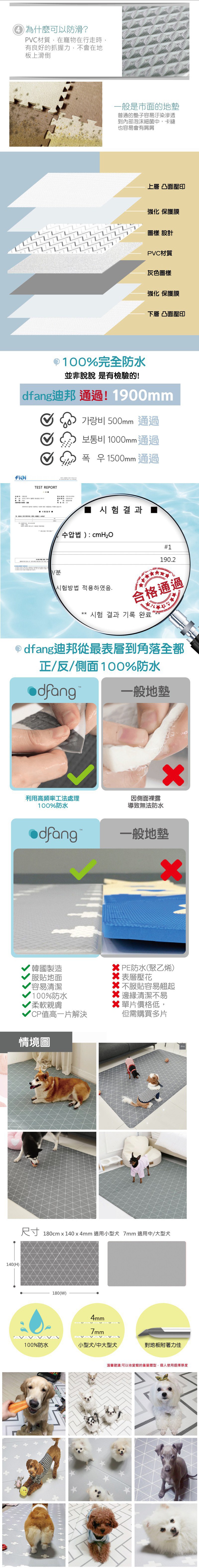 韓國製 dfang迪邦 寵物降溫遊戲地墊-現代三角 (耐刮靜音)