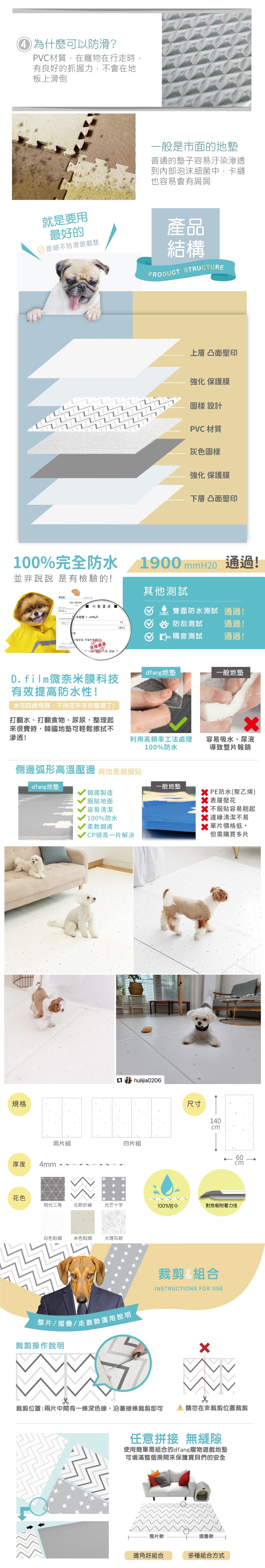 韓國製 dfang迪邦 寵物降溫遊戲地墊-摺疊款120*140cm (白色點綴2片組)