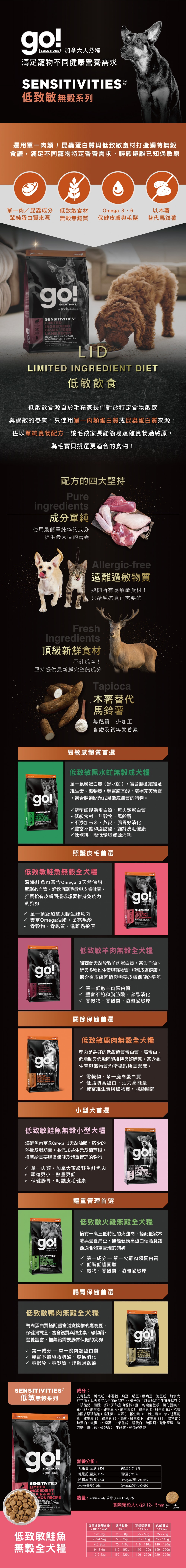 Go! 狗狗低致敏配方系列-低致敏鮭魚無穀全齡犬 22LB