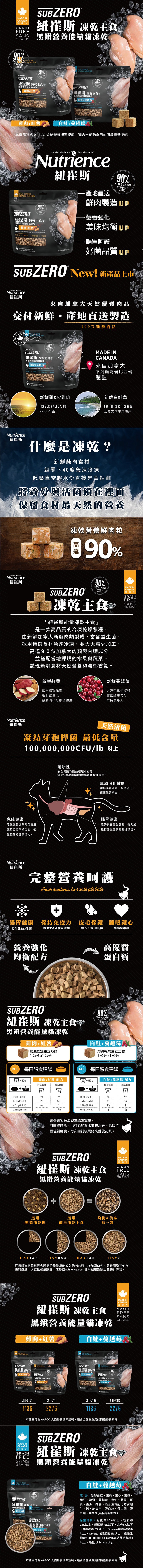 Nutrience紐崔斯 黑鑽營養能量貓凍乾-白鮭+蔓越莓 227g