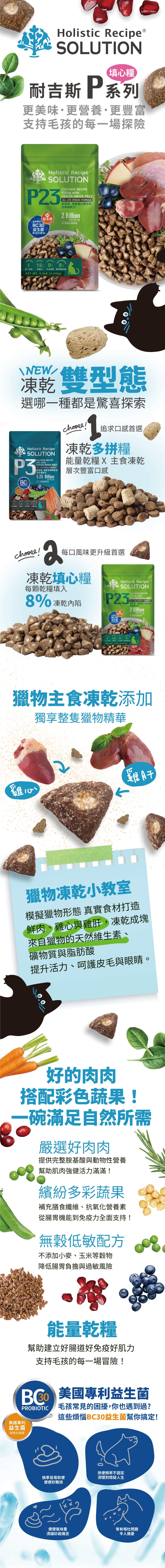 SOLUTION 耐吉斯 P系列-P23凍乾填心無穀雞肉餐 4.5LB