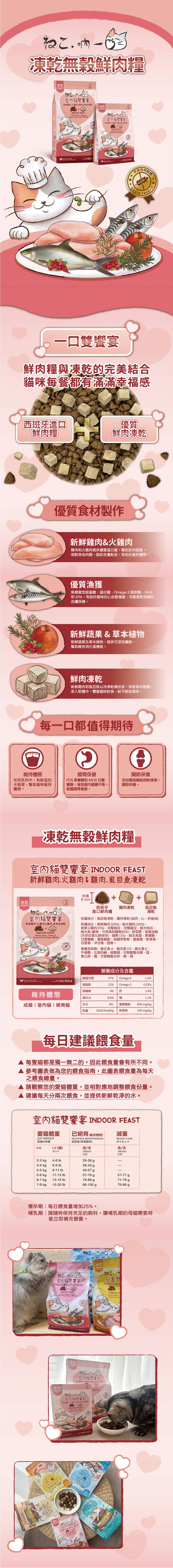 吶一口 凍乾貓飼料-室內貓雙饗宴 150g