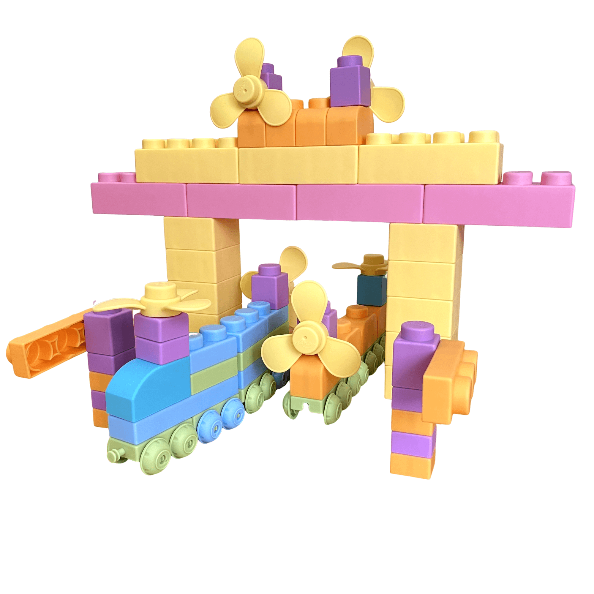 軟積木火車站組合