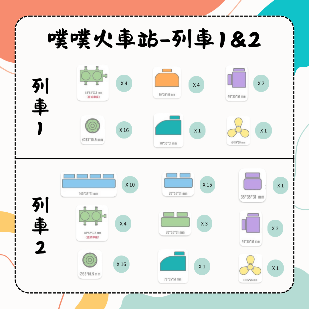軟積木火車作品