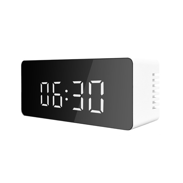 LED鏡面時鐘 數位鬧鐘 電子式時鐘 桌面化妝鏡