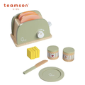 【Teamson kids】小廚師法蘭克福木製玩具烤麵包機組 - 綠色 - 11件組 【Teamson kids】小廚師法蘭克福木製玩具烤麵包機組 - 綠色 - 11件組