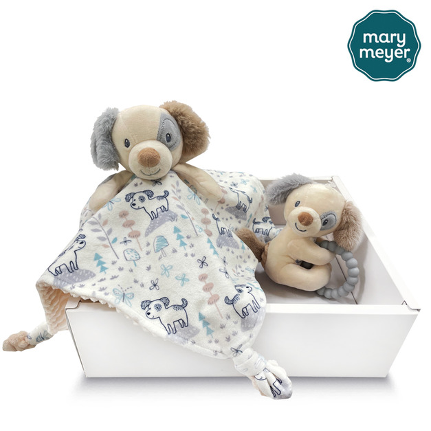 【MaryMeyer】調皮狗經典禮盒(柔軟安撫巾-調皮狗+柔軟手搖鈴-調皮狗)