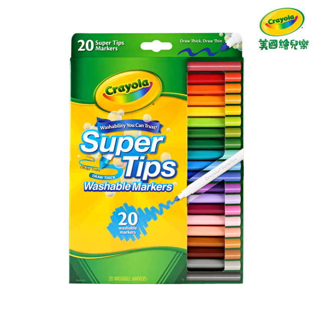『新品預購-9月出貨』【Crayola 繪兒樂】可水洗細桿彩色筆20色(適用年齡:3歲以上) 『新品預購-9月出貨』【Crayola 繪兒樂】可水洗細桿彩色筆20色(適用年齡:3歲以上)