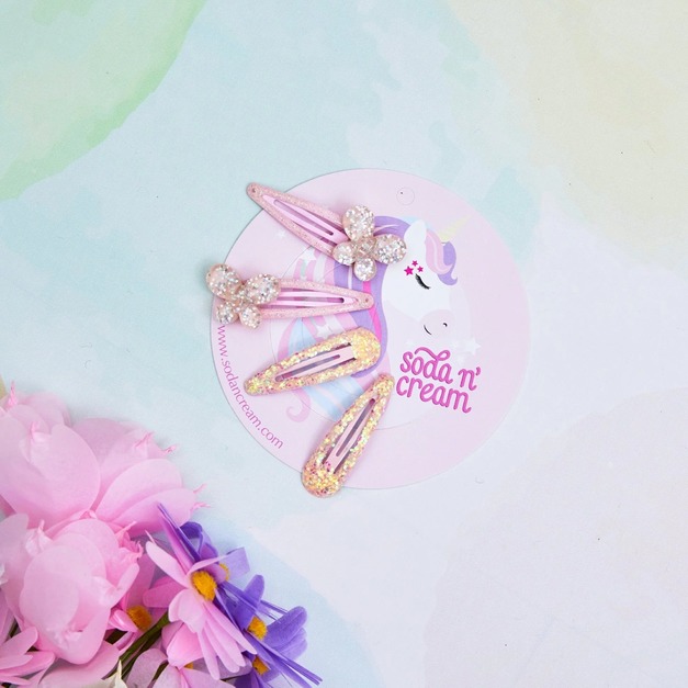 【soda n' cream】夢幻飾品-髮夾-魔幻蝴蝶/蝴蝶戀戀/蝴蝶翩翩/蝴蝶飛飛(四款可選-一組共3個髮夾/如遇商品缺貨則隨機出貨不挑款))