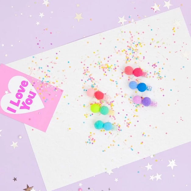 【soda n' cream】夢幻飾品-髮夾-Pom Pom小泡泡糖(兩色可選/一組共3個髮夾/如遇商品缺貨則隨機出貨不挑款)