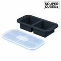 【Souper Cubes】多功能食品級矽膠保鮮盒2格_曜石灰(500ML/格) 【Souper Cubes】多功能食品級矽膠保鮮盒2格_曜石灰(500ML/格)