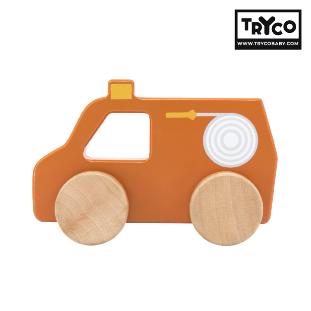 【Tryco】木質小車-消防車
