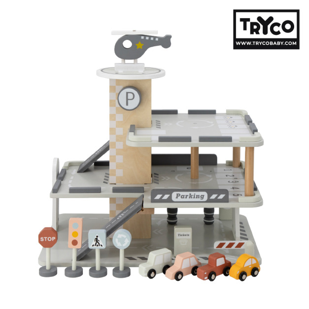 『福利品特賣會-盒損』【Tryco】大型木製停車場《限時限量搶購》 『福利品特賣會-盒損』【Tryco】大型木製停車場《限時限量搶購》