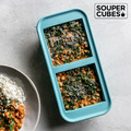 【Souper Cubes】多功能食品級矽膠保鮮盒2格_湖水綠(500ML/格)_3 【Souper Cubes】多功能食品級矽膠保鮮盒2格_湖水綠(500ML/格)_3