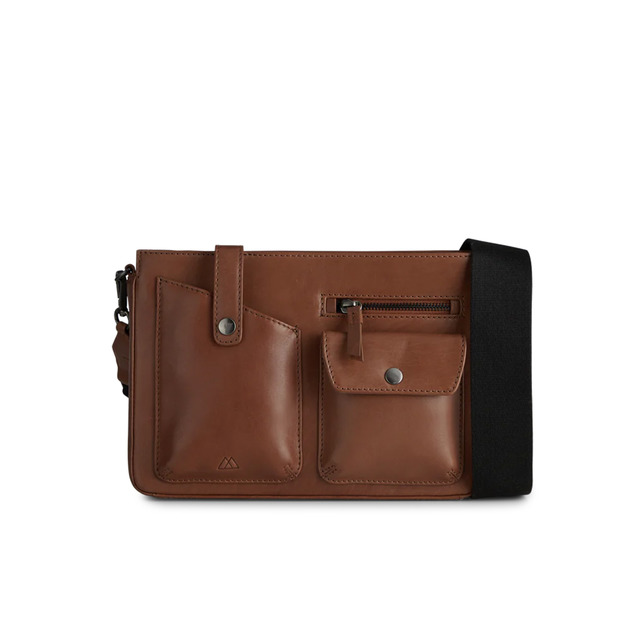 MARKBERG Siobhan 丹麥手工牛皮個性西沃恩工裝風寬帶肩揹包 斜背包 側肩包 (栗木棕) MARKBERG Siobhan 丹麥手工牛皮個性西沃恩工裝風寬帶肩揹包 斜背包 側肩包 (栗木棕)