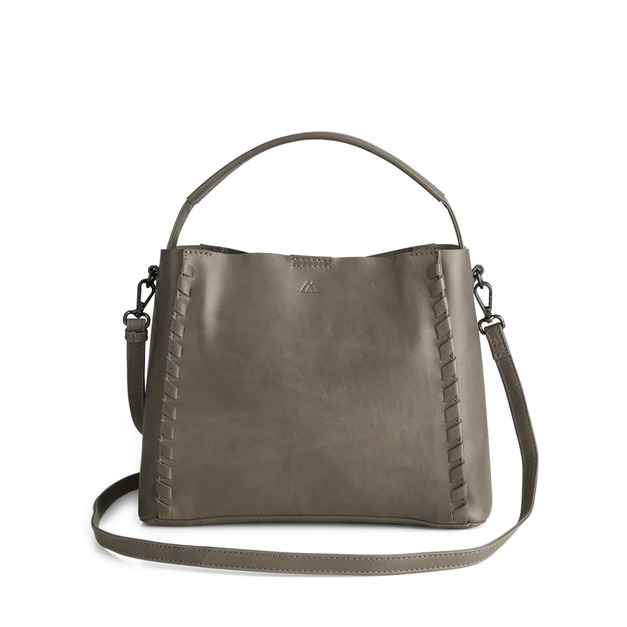 MARKBERG Yara 丹麥手工牛皮個性雅拉鎖縫肩揹包 側肩包 斜背包 手提包 (原紋灰) MARKBERG Yara 丹麥手工牛皮個性雅拉鎖縫肩揹包 側肩包 斜背包 手提包 (原紋灰)