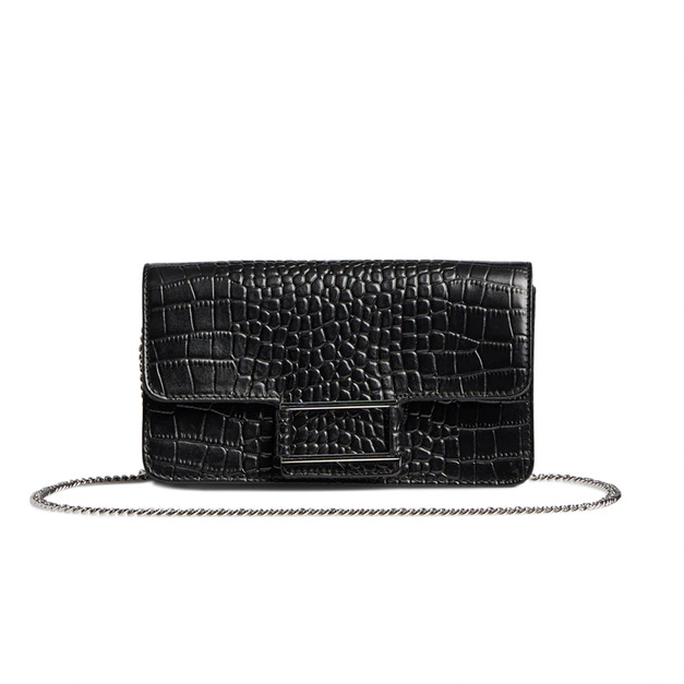 MARKBERG Magda 丹麥手工牛皮時尚瑪格妲鍊帶方釦肩揹包 斜背包 側肩包 手拿包 (鱷紋黑) MARKBERG Magda 丹麥手工牛皮時尚瑪格妲鍊帶方釦肩揹包 斜背包 側肩包 手拿包 (鱷紋黑)