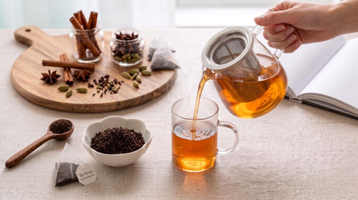 Te'Amo 原葉紅茶沖泡出湯情境