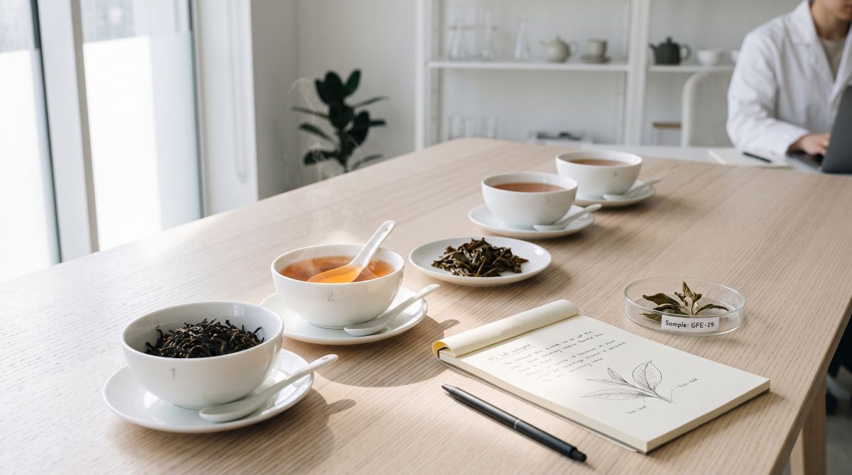 茶葉農藥殘留檢驗與感官品評長桌:專業杯測與第三方實驗室安全把關