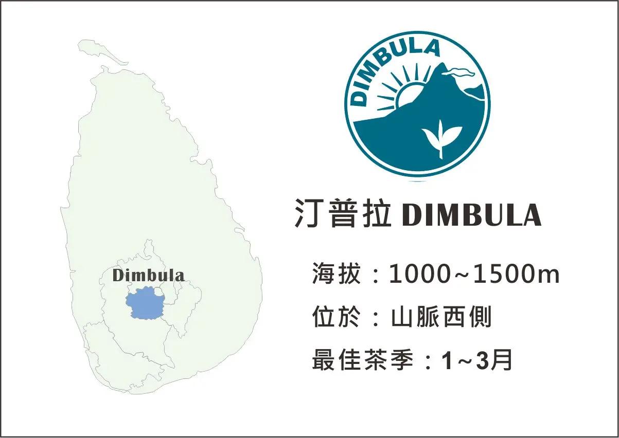 斯里蘭卡錫蘭紅茶七大產區・汀普拉 Dimbula 海拔與產區標誌