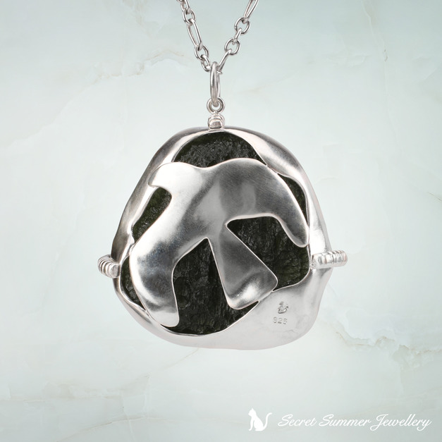 【捷克隕石】925純銀 裸石客製化包框 - 老鷹 【捷克隕石】925純銀 裸石客製化包框 - 老鷹