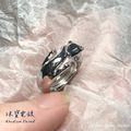 手工925純銀【雪貂戒指 Ferret Animal Wrap Ring】睡夢中的小惡魔 - Pet Memorial Gift_7 手工925純銀【雪貂戒指 Ferret Animal Wrap Ring】睡夢中的小惡魔 - Pet Memorial Gift_7