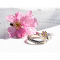 手工925純銀+14K金【櫻吹雪】櫻花對戒_1 手工925純銀+14K金【櫻吹雪】櫻花對戒_1
