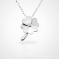 手工925純銀 x 天然鑽石【送給妳最真誠的祝福】立體幸運草項鍊.生日.情人節.祝福升職禮物_1 手工925純銀 x 天然鑽石【送給妳最真誠的祝福】立體幸運草項鍊.生日.情人節.祝福升職禮物_1