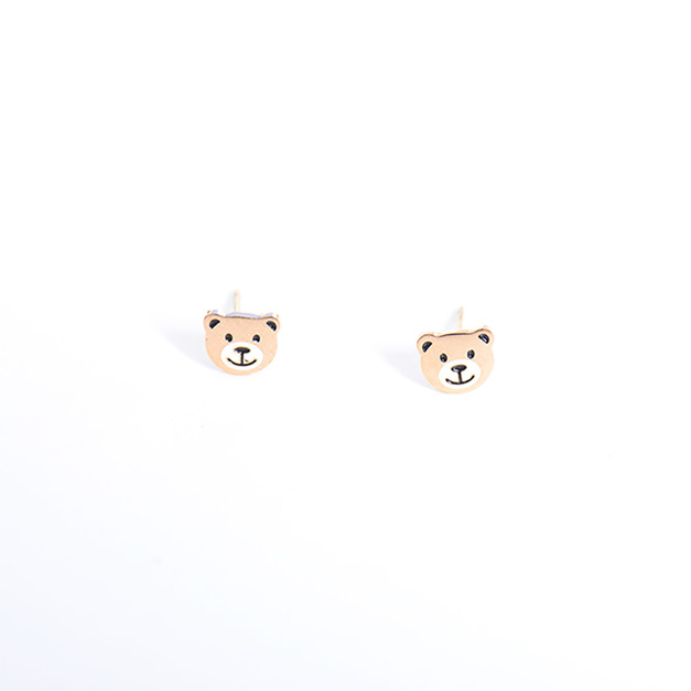 正韓 低過敏 鋼針 鋼飾 微笑小熊 白嘴巴 耳針 耳環 微醺。禮物 (可改耳夾) 正韓 低過敏 鋼針 鋼飾 微笑小熊 白嘴巴 耳針 耳環 微醺。禮物 (可改耳夾)