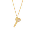 NOONOO FINGER HEART KEY NECKLACE 鑰匙 鋯石 鍍K金 項鍊 (現貨)_1 NOONOO FINGER HEART KEY NECKLACE 鑰匙 鋯石 鍍K金 項鍊 (現貨)_1