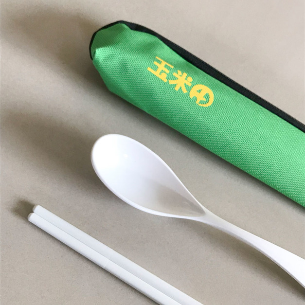 【新浦樂Simpla】玉米田個人環保餐具組(白)