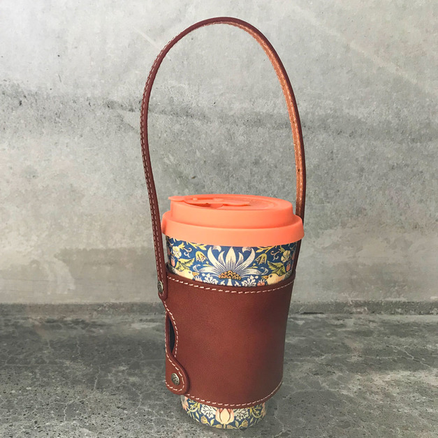 【Zuzu Wanbu 布作】植鞣牛皮飲料杯套(4色)