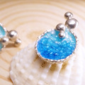 輕盈浪花 優雅知性|【Chia Jewelry】海洋系列-泡泡珐瑯銀耳環A_3 輕盈浪花 優雅知性|【Chia Jewelry】海洋系列-泡泡珐瑯銀耳環A_3