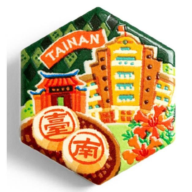 【猴子設計】六角瓷磚磁鐵-台南風光 【猴子設計】六角瓷磚磁鐵-台南風光