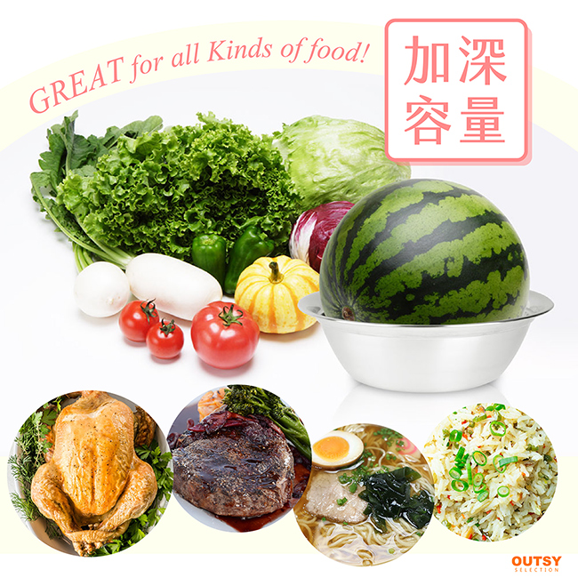 加深大容量食品級304不鏽鋼碗公組 加深容量 可以裝進各種食材