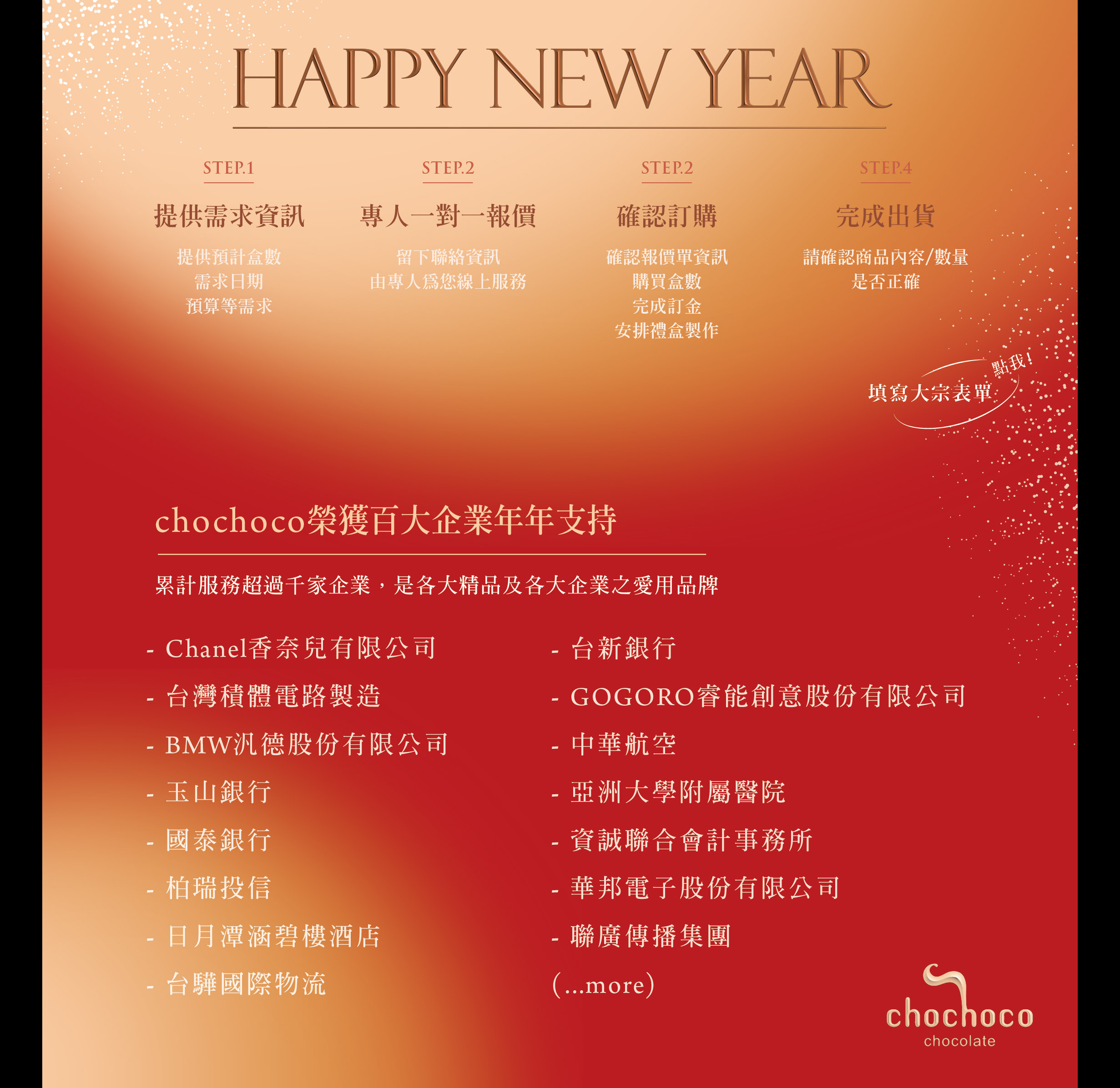 chochoco 台北、台中 百大企業新年禮盒送禮首選,甜點豐富