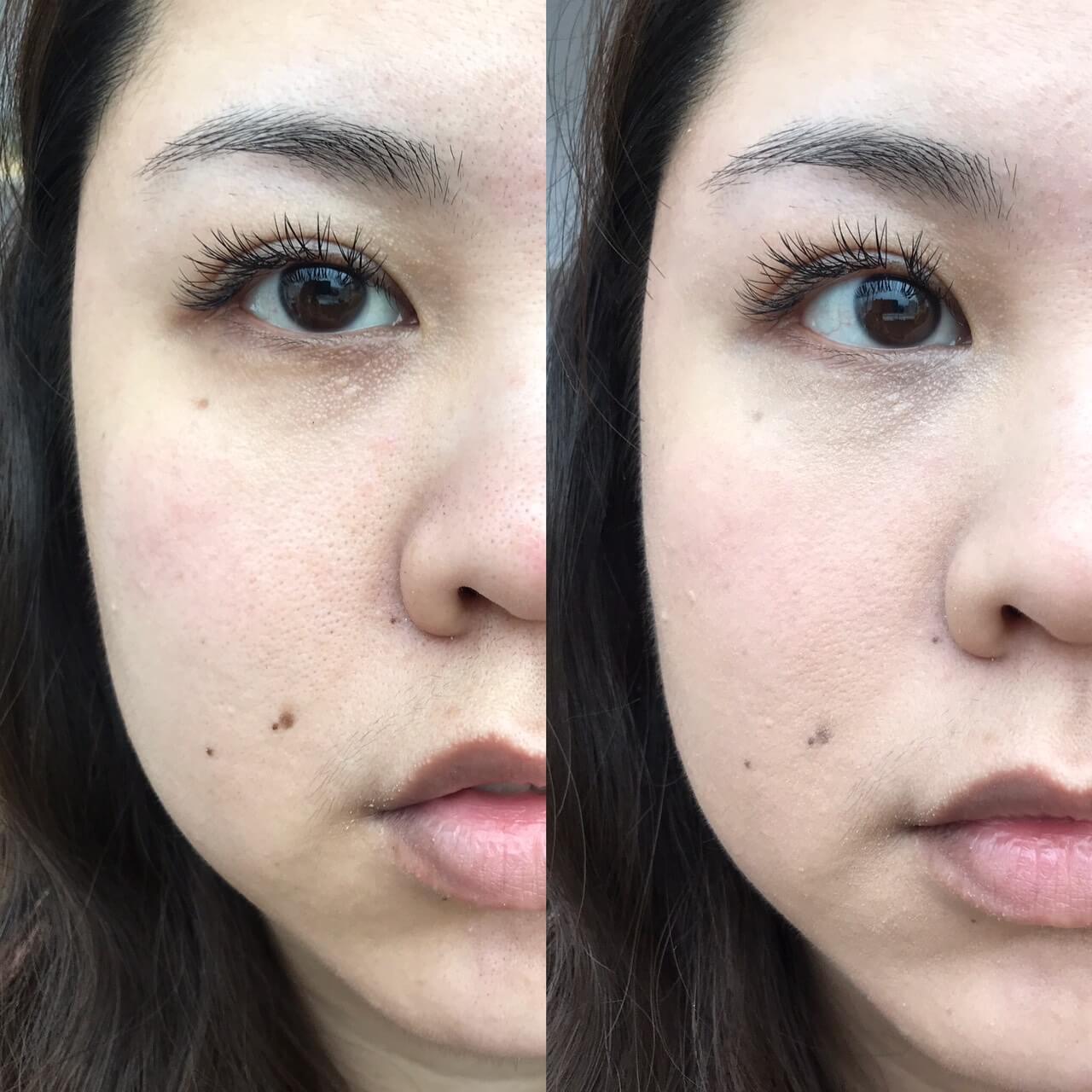 粉底液修飾毛孔