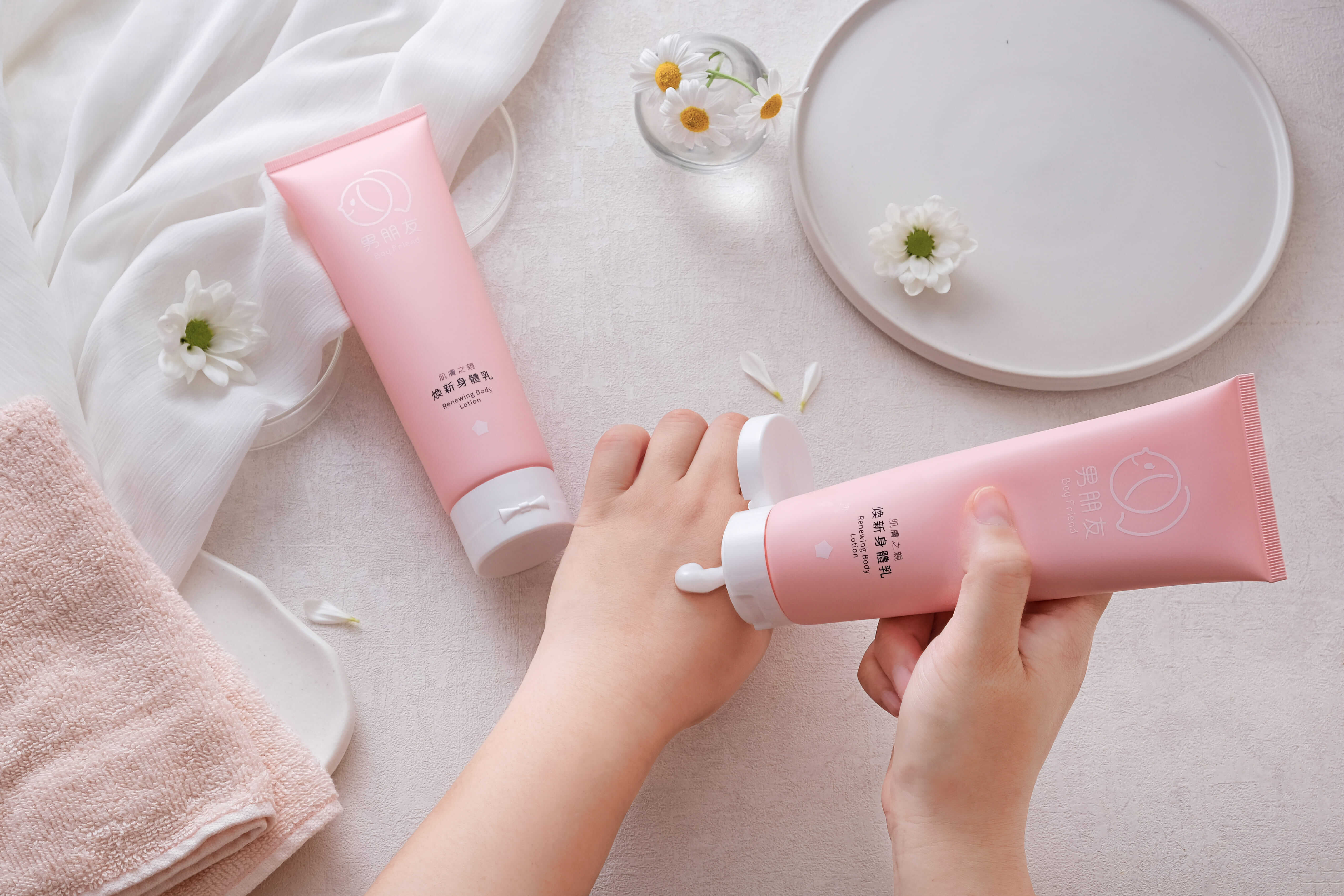 煥新身體乳質地