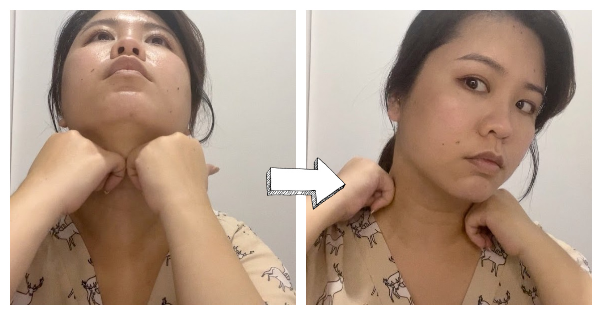 用拳頭按摩淋巴