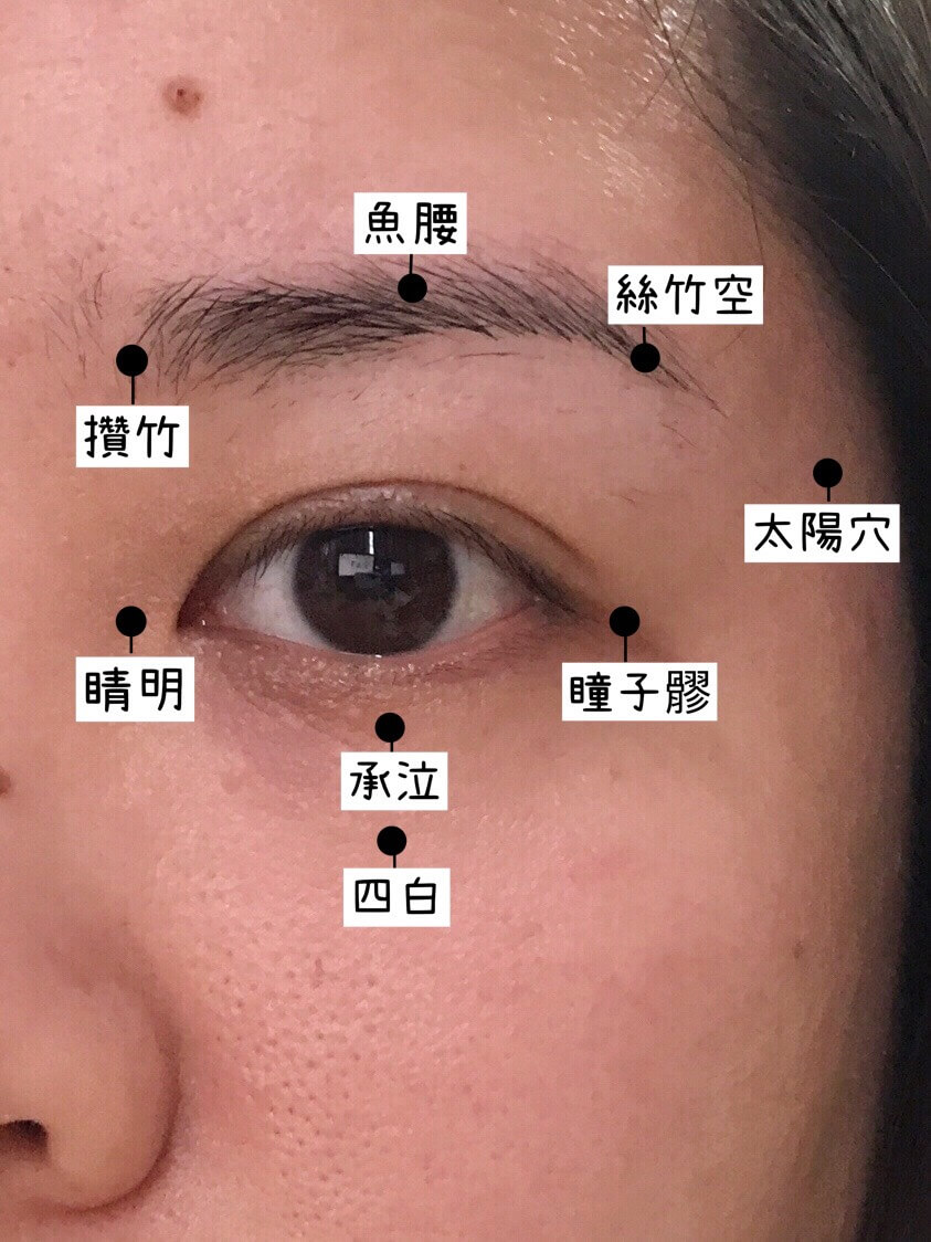 眼周按摩穴位