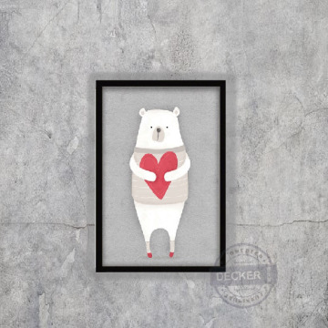 趣味清新掛畫 冰雪世界 B款 - 北歐風格空間 可愛動物家飾 趣味清新掛畫 冰雪世界 B款 - 北歐風格空間 可愛動物家飾