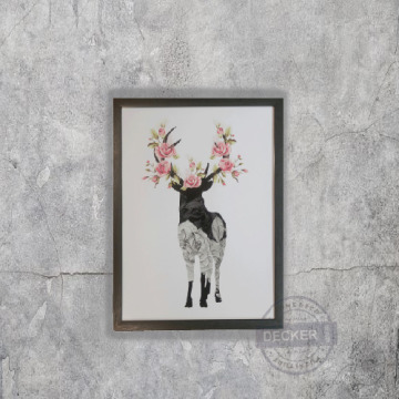 玫瑰鹿 A款 - 藝術唯美掛畫 居家創意 酒吧壁畫 清新掛飾 玫瑰鹿 A款 - 藝術唯美掛畫 居家創意 酒吧壁畫 清新掛飾
