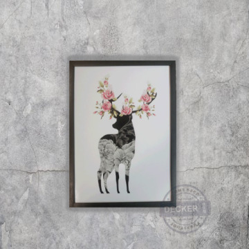 玫瑰鹿 C款 - 藝術唯美掛畫 居家創意 酒吧壁畫 清新掛飾 玫瑰鹿 C款 - 藝術唯美掛畫 居家創意 酒吧壁畫 清新掛飾