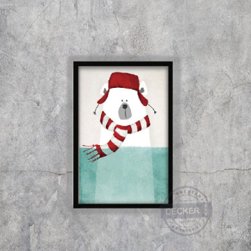 趣味清新掛畫 冰雪世界 G款 - 北歐風格空間 可愛動物家飾 趣味清新掛畫 冰雪世界 G款 - 北歐風格空間 可愛動物家飾