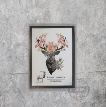 玫瑰鹿 B款 - 藝術唯美掛畫 居家創意 酒吧壁畫 清新掛飾 玫瑰鹿 B款 - 藝術唯美掛畫 居家創意 酒吧壁畫 清新掛飾