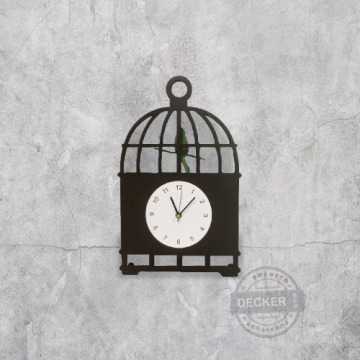 鳥籠掛鐘 (咖啡) - 創意設計家飾 小清新空間 鐘擺時鐘掛鐘 鳥籠掛鐘 (咖啡) - 創意設計家飾 小清新空間 鐘擺時鐘掛鐘