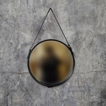 皮特圓鏡 (黑皮) - 古典工業風格家飾 設計風格皮帶 皮革鉚扣 皮特圓鏡 (黑皮) - 古典工業風格家飾 設計風格皮帶 皮革鉚扣