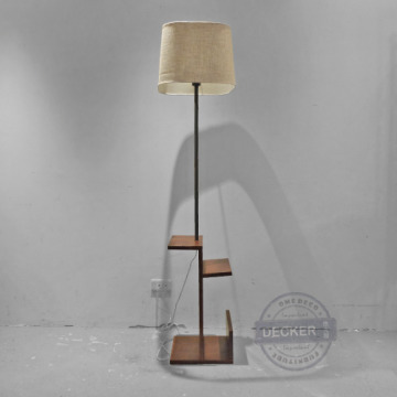 邊几立燈 (原木/胡桃木) - 實木設計落地燈 雜誌書報收納 平台設計 邊几立燈 (原木/胡桃木) - 實木設計落地燈 雜誌書報收納 平台設計