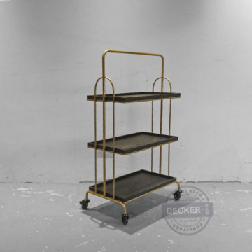 古金三層移動架 - 現代藝術家具 Vintage古典奢華金配色 古金三層移動架 - 現代藝術家具 Vintage古典奢華金配色